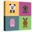 Cute Cartoon Animals-Nestor David Ramos Diaz-Stretched Canvas