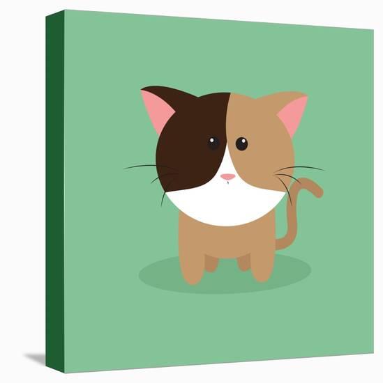 Cute Cartoon Cat-Nestor David Ramos Diaz-Stretched Canvas