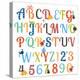 Cute Retro Style Boy Themed Alphabet Set-Pink Pueblo-Stretched Canvas