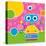 Cute Robot Greeting Card-Jelena Z-Stretched Canvas