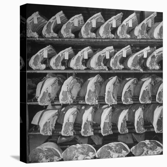 Cuts of Beef on Shelves at Meat Processing and Packing Plant-Alfred Eisenstaedt-Premier Image Canvas