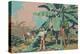 Cutting Bananas in Jamaica-Frank Newbould-Premier Image Canvas