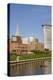 Cuyahoga River Skyline View of Downtown Cleveland, Ohio, USA-Cindy Miller Hopkins-Premier Image Canvas