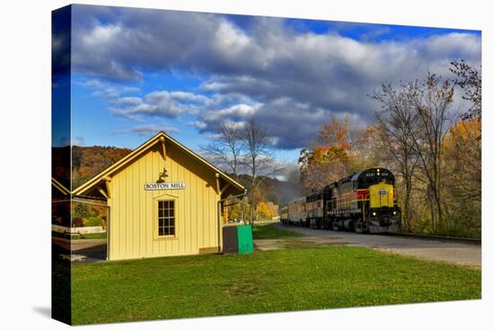 Cuyahoga Valley Scenic Railroad in Autumn in Cuyahoga National Park, Ohio, USA-Chuck Haney-Premier Image Canvas