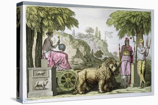Cybele on Her Chariot and Attis, from "Le Costume Ancien Ou Moderne"-Angelo Monticelli-Premier Image Canvas