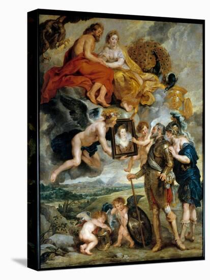 Cycle Des Medicis: “” the King of France Henry IV (1553-1610) Receives the Portrait of Marie De Med-Peter Paul Rubens-Premier Image Canvas