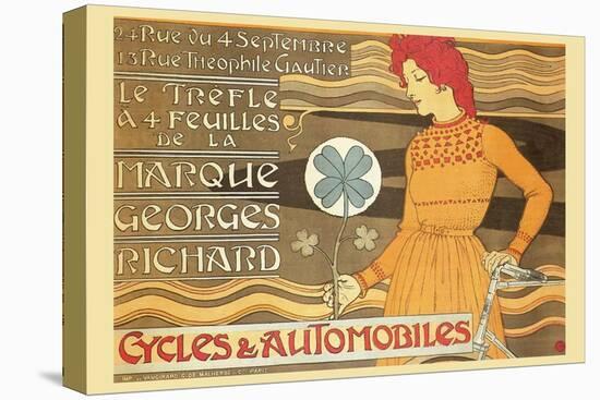 Cycles and Automobile by Marque George Richard-Alphonse Mucha-Stretched Canvas