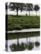 Cyclist on Banks of River Somme, St. Valery Sur Somme, Picardy, France-David Hughes-Premier Image Canvas