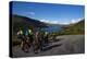 Cyclists Above Lough Nafooey, Shot from the County Mayo Side of the Border-null-Stretched Canvas