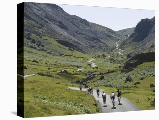 Cyclists Ascending Honister Pass, Lake District National Park, Cumbria, England, UK, Europe-James Emmerson-Premier Image Canvas