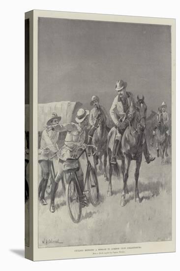Cyclists Bringing a Message to Jameson from Johannesburg-William Heysham Overend-Premier Image Canvas