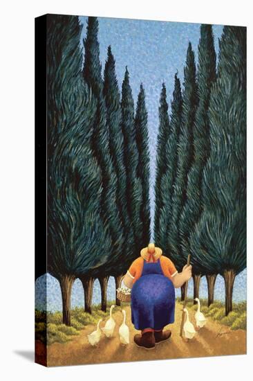 Cypress and Geese-Lowell Herrero-Stretched Canvas