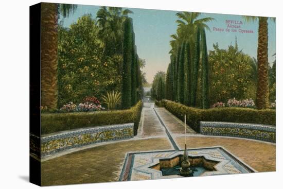 Cypress Walk, Alcazar, in Seville, Spain. Postcard Sent in 1913-French Photographer-Premier Image Canvas