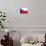 Czech Republic Country Flag - Letterpress-Lantern Press-Stretched Canvas displayed on a wall