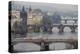 Czech Republic, Prague, View of Vitava River and the Old Town-Ali Kabas-Premier Image Canvas