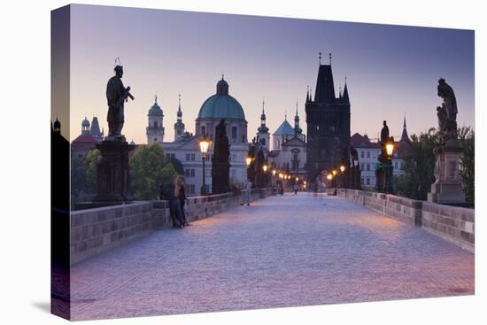 Czechia, Prague, Charles Bridge-Rainer Mirau-Premier Image Canvas