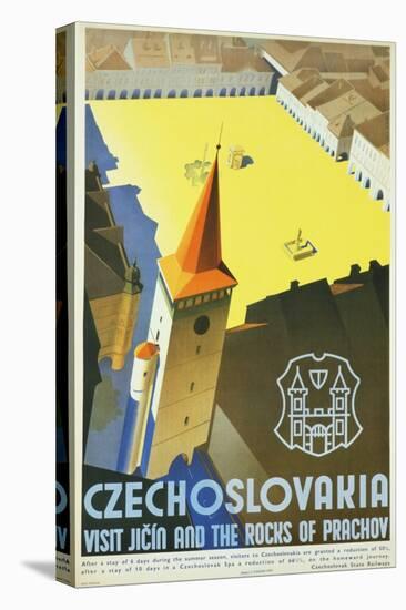 Czechoslovakia - Visit Jicin and the Rocks of Prachov Travel Poster-L. Horak-Premier Image Canvas