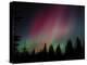 D. Aurora Borealis Alaska Red Skies Northern Lights Copper Center Alaska-pinky-Premier Image Canvas