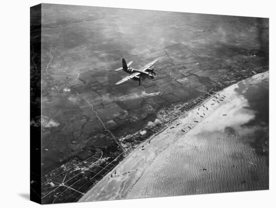 D-Day - Bomber Giving Air Support to Infantry Invasion-Robert Hunt-Premier Image Canvas