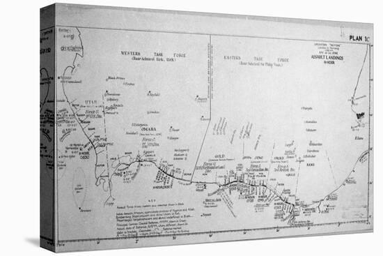 D-Day Map 1944-null-Premier Image Canvas