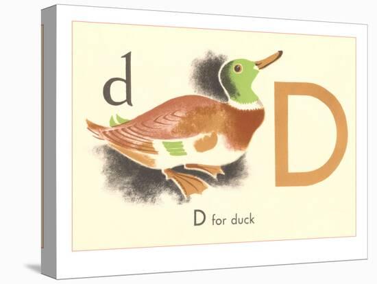 D is for Duck-null-Stretched Canvas