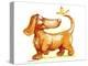 Dachshund and Butterfly-Nate Owens-Premier Image Canvas