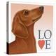 Dachshund Love-Tomoyo Pitcher-Premier Image Canvas