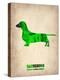 Dachshund Poster 1-NaxArt-Stretched Canvas