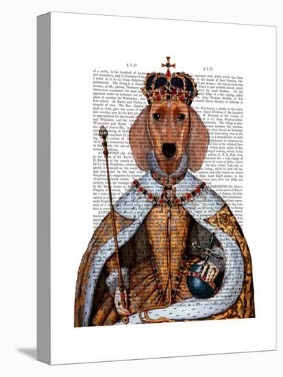 Dachshund Queen-Fab Funky-Stretched Canvas