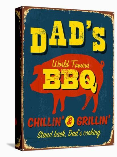 Dad's BBQ-Real Callahan-Stretched Canvas