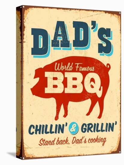 Dad's BBQ-Real Callahan-Stretched Canvas