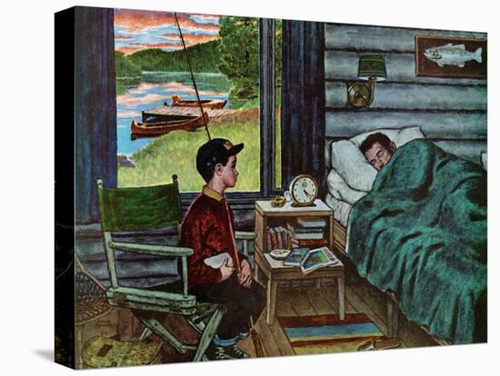 "Dad, the Fish are Biting," August 25, 1962-Amos Sewell-Premier Image Canvas