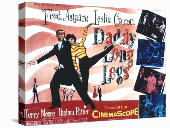 Daddy Long Legs, Fred Astaire, Leslie Caron, 1955-null-Stretched Canvas