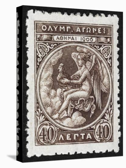 Daemon Or God Of the Games. Greece 1906 Olympic Games 40 Lepta, Unused-null-Premier Image Canvas