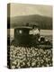 Daffodil Field, Automobile and Mount Rainier, ca. 1929-Marvin Boland-Premier Image Canvas