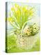 Daffodils and primroses in a basket-Joan Thewsey-Premier Image Canvas