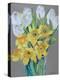 Daffodils and White Tulips, 2000-Joan Thewsey-Premier Image Canvas