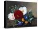Dahlia with White Poppies, Cherianthus and Morning Glories-Johan Laurentz Jensen-Premier Image Canvas