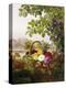 Dahlias, Asters, and Morning Glory-Johan Laurentz Jensen-Premier Image Canvas