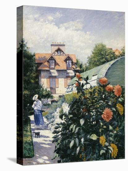 Dahlias, Garden at Petit Gennevilliers - Gustave Caillebotte (1848-1894). Oil on Canvas, 1893. Dime-Gustave Caillebotte-Premier Image Canvas