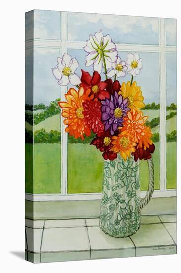 Dahlias on the Cottage Window Sill, 2010-Joan Thewsey-Premier Image Canvas