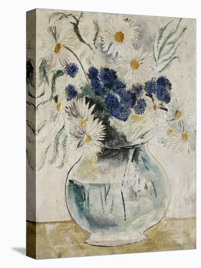 Daisies and Cornflowers in a Glass Bowl-Christopher Wood-Premier Image Canvas