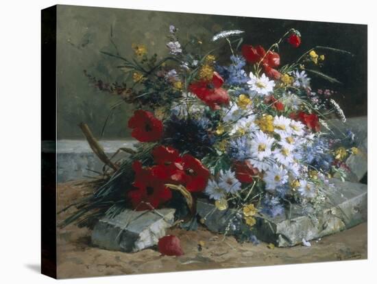 Daisies, Cornflowers Anf Poppies-Eugene Henri Cauchois-Premier Image Canvas