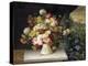 Daisies, Hydrangea, Poppies, Carnations and other Flowers in a Vase-Joseph Steiner-Premier Image Canvas