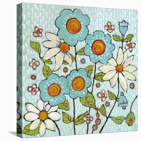 Daisy Blue Flowers-Blenda Tyvoll-Premier Image Canvas