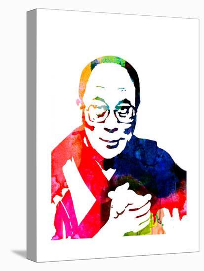 Dalai Lama Watercolor-Lora Feldman-Stretched Canvas