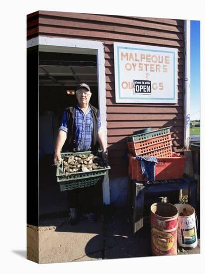 Dale Marchland Selling Malpeque Oysters, Malpeque, Prince Edward Island, Canada-Alison Wright-Premier Image Canvas