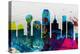 Dallas City Skyline-NaxArt-Stretched Canvas