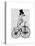 Dalmatian on Bicycle-Fab Funky-Stretched Canvas