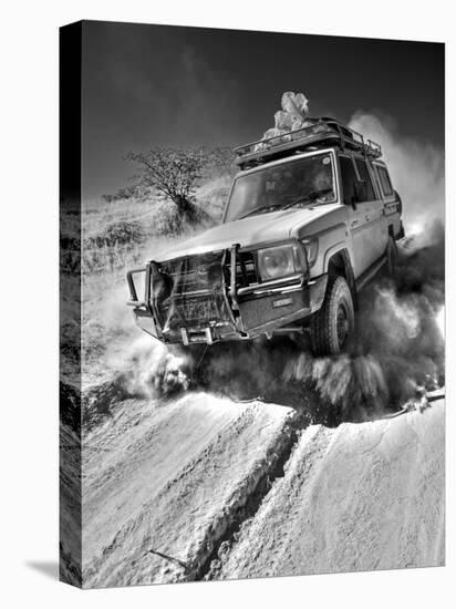 Damaraland, Four Wheel Drive Vehicles are the Best Means of Travel in Desert Environment, Namibia-Mark Hannaford-Premier Image Canvas